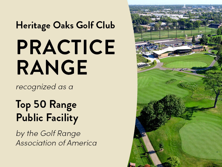 Heritage Oaks Golf Club Practice Range recognized as a Top 50 Range Public Facility by the Golf Range Association of American